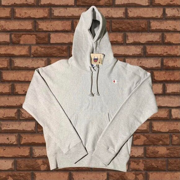 NWT Champion Reverse Weave Size Small Hoodie Chenille Patch Logo Classic - Picture 1 of 3